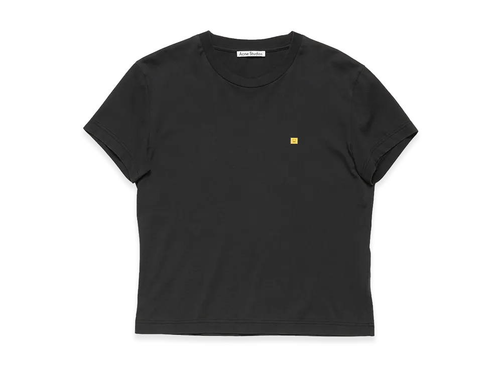 Acne Studios Face Logo T-Shirt - Fitted "Faded Black"