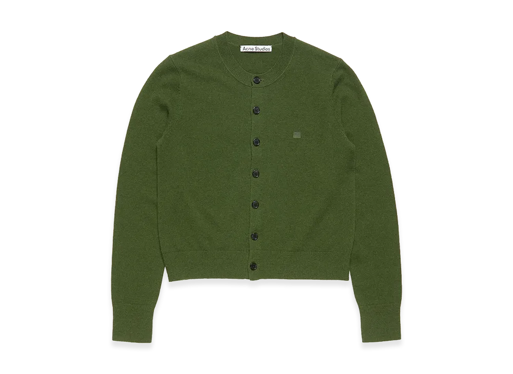 Acne Studios Fitted Cardigan - Yak Wool "Bottle Green"