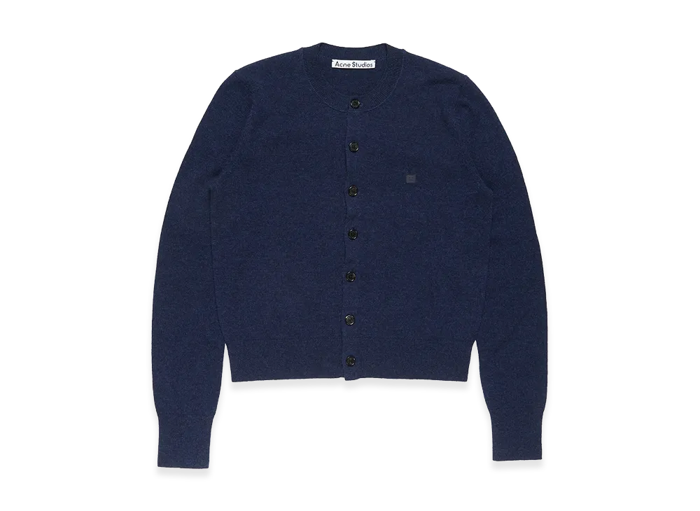 Acne Studios Fitted Cardigan - Yak Wool "Navy Melange"