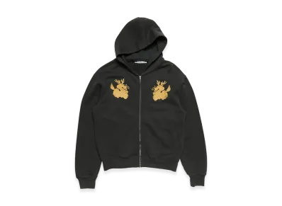 Acne Studios Hooded Logo Sweatshirt "Faded Black"
