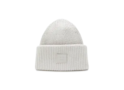 Acne Studios Large Face Logo Beanie - Yak "Light Grey"