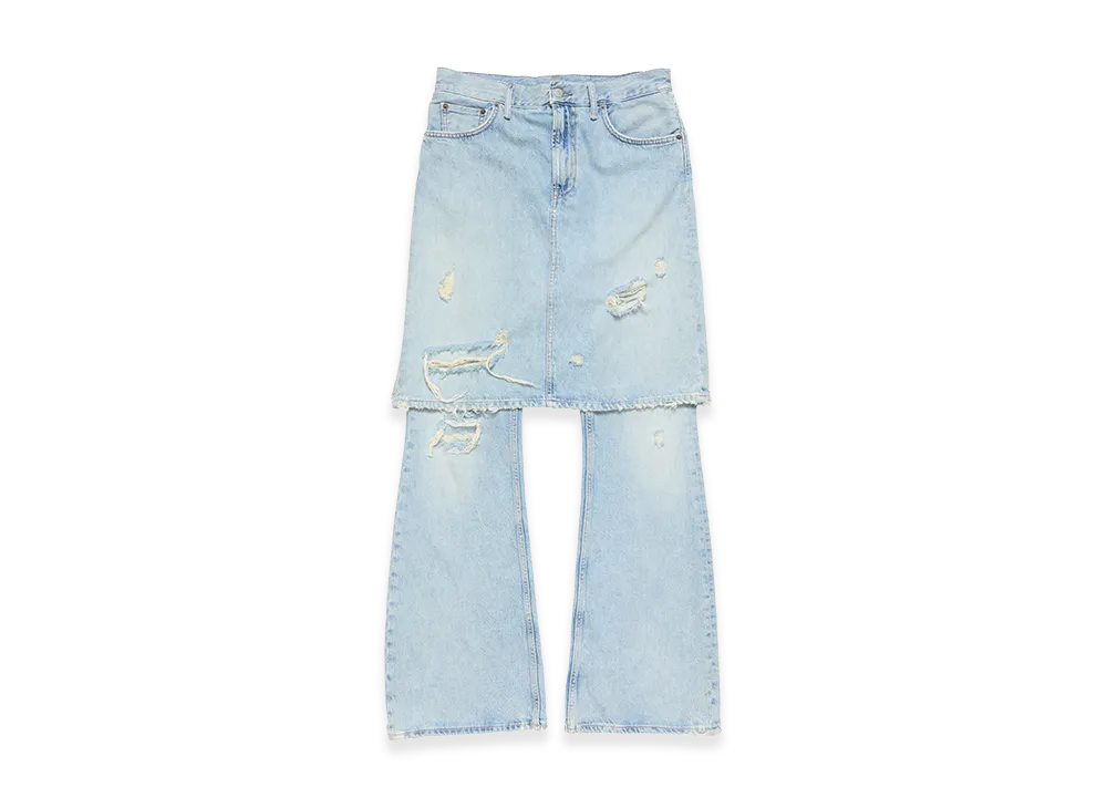 Acne Studios Layered Denim Trousers "Light Blue"