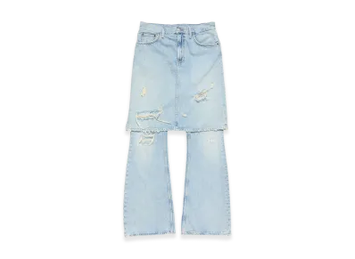 Acne Studios Layered Denim Trousers "Light Blue"