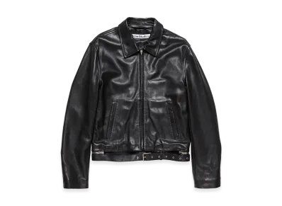 Acne Studios Leather Biker Jacket "Black"
