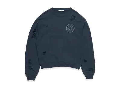 Acne Studios Logo Fleece Sweatshirt "Dark Navy"