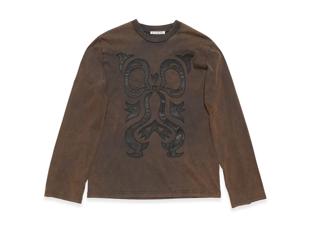 Acne Studios Printed T-Shirt - Relaxed Fit "Dark Brown/Black"