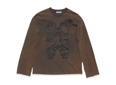 Acne Studios Printed T-Shirt - Relaxed Fit "Dark Brown/Black"