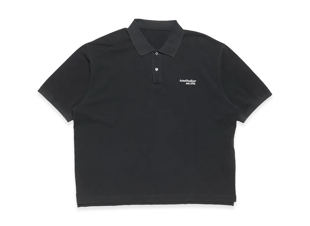 Acne Studios Washed Logo Polo Shirt "Black"