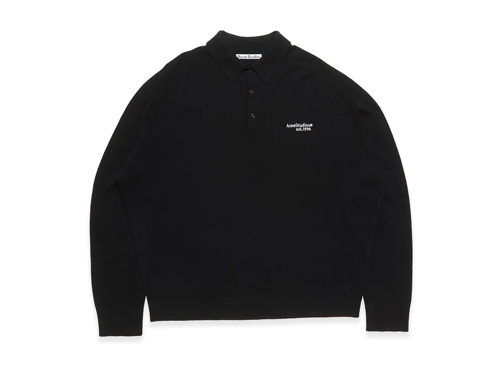 Acne Studios Wool Knit Polo "Black"