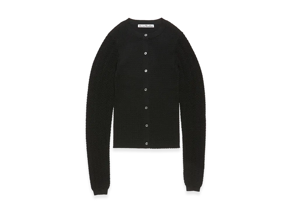 Acne Studios Wool Ribbed Cardigan "Black"