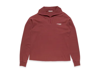 Acne Studios Zip-Up Logo Sweatshirt "Maroon Red"
