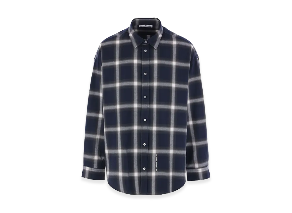 Acne Studios Checked Cotton Shirt "Blue"