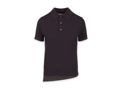 Acne Studios Women's Layered Wool Polo Shirt "Violet"
