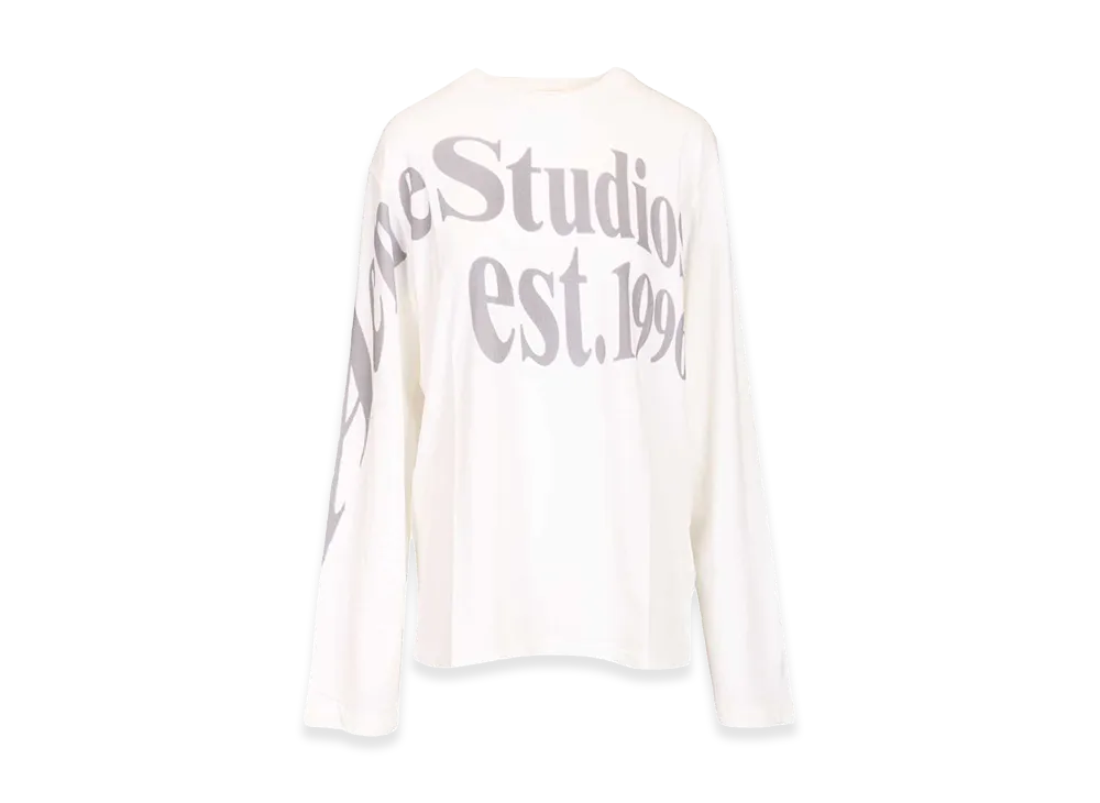 Acne Studios Women's Logo Long Sleeve T-Shirt "White"