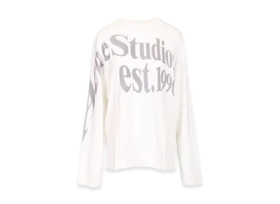 Acne Studios Women's Logo Long Sleeve T-Shirt "White"