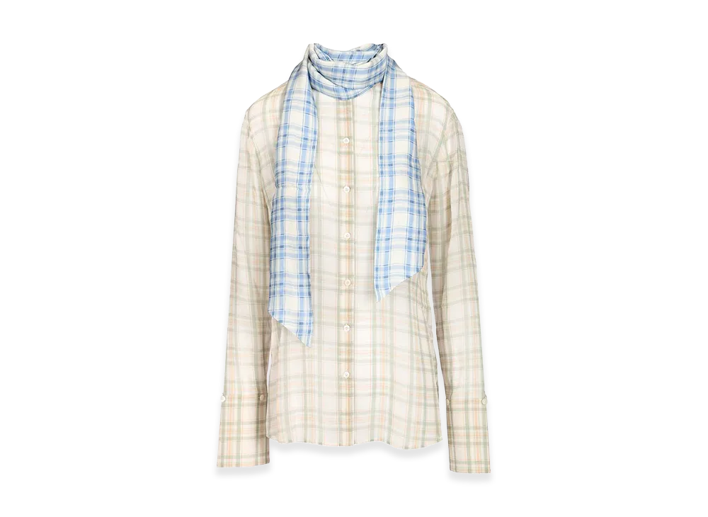 Acne Studios Women's Silk Blouse With Scarf "Multicolor"