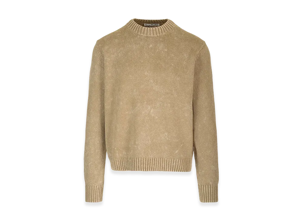 Acne Studios Round Neck Knitted Sweater "Beige"