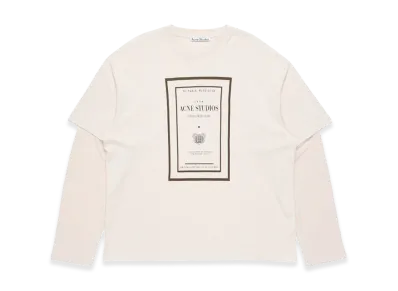 Acne Studios Women's Layered Graphic T-Shirt "Beige"