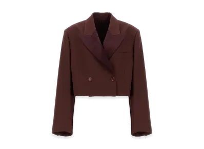 Acne Studios Women's Wool Blend Jacket "Bordeaux"