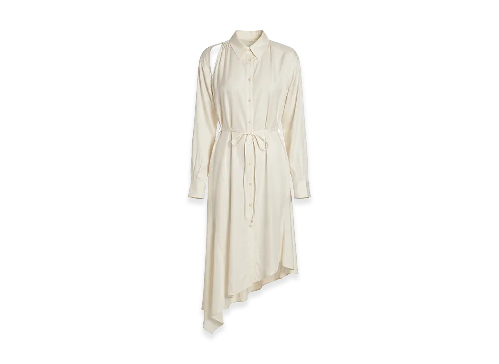 Acne Studios Women's Satin Chemisier Dress "White"