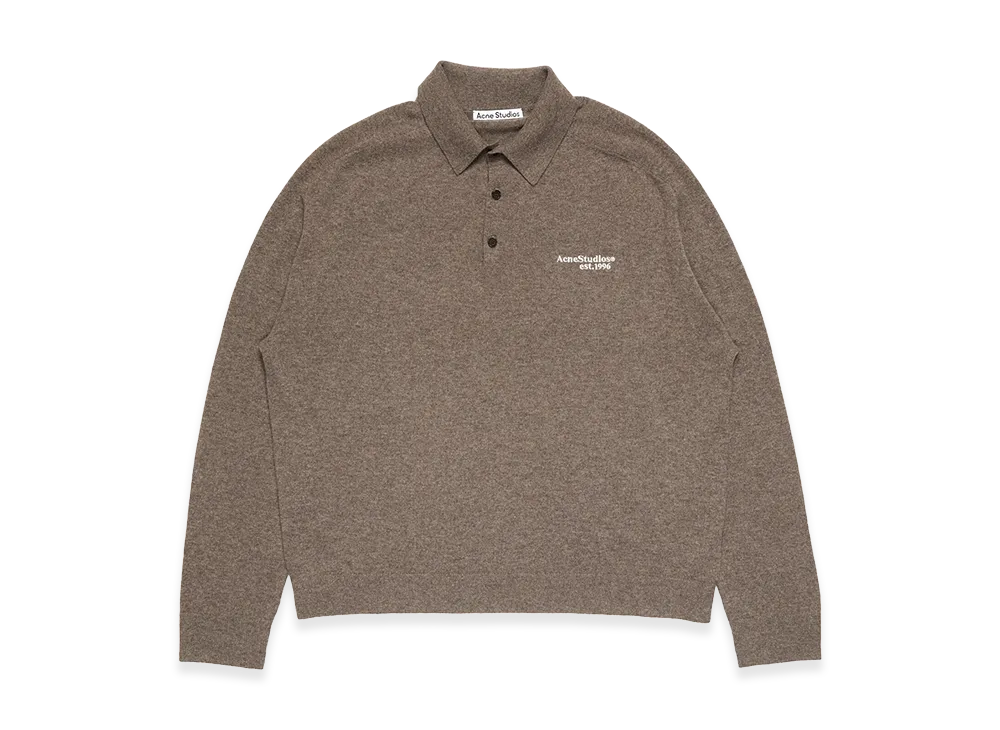 Acne Studios Wool Knit Polo "Brown"