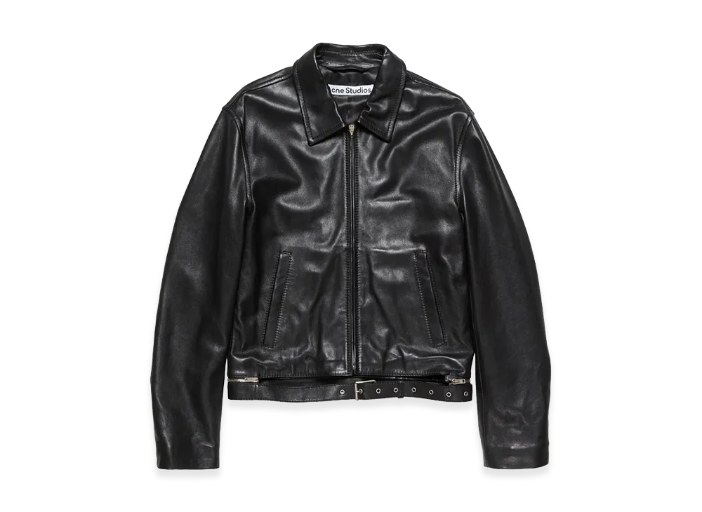 Acne Studios Leather Outerwear "Black"
