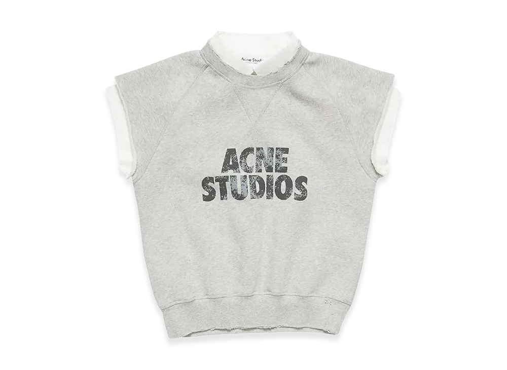 Acne Studios Women's Layered Fleece Vest "Gray"