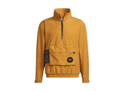 ADIDAS PREMIUM WOVEN LONG SLEEVE HALF ZIP JACKET "Mesa/Black"