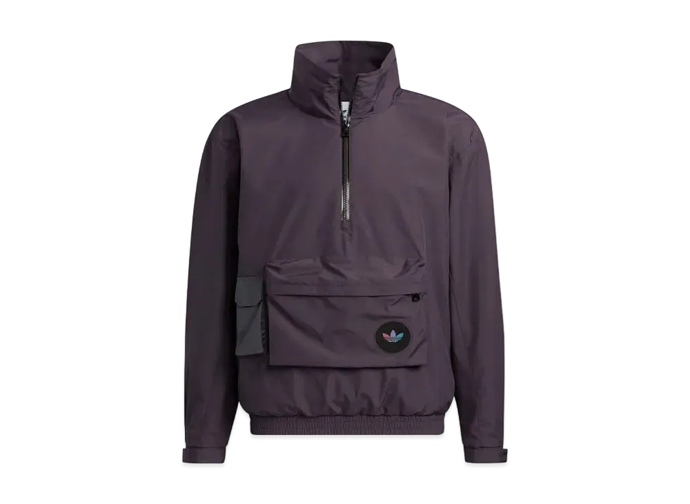 ADIDAS PREMIUM WOVEN LONG SLEEVE HALF ZIP JACKET "Noble Purple/Black"