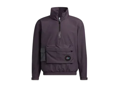 ADIDAS PREMIUM WOVEN LONG SLEEVE HALF ZIP JACKET "Noble Purple/Black"