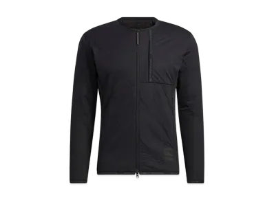 ADIDAS FABRICK MIX CREWNECK LONG SLEEVE FULL ZIP JACKET "Black"