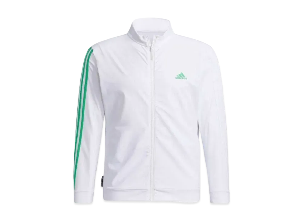アディダス プライム ブルー スリーストライプス 長袖 ストレッチ トラック ジャケット "ホワイト" GV1183