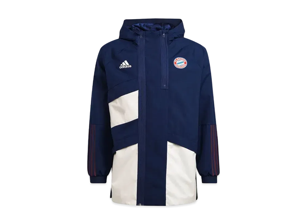 ADIDAS FC BAYERN TRAVEL DRILL JACKET "Dark Blue/Crystal White"