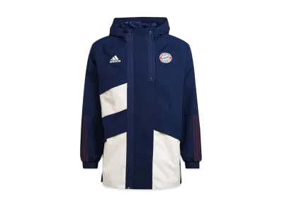 ADIDAS FC BAYERN TRAVEL DRILL JACKET "Dark Blue/Crystal White"
