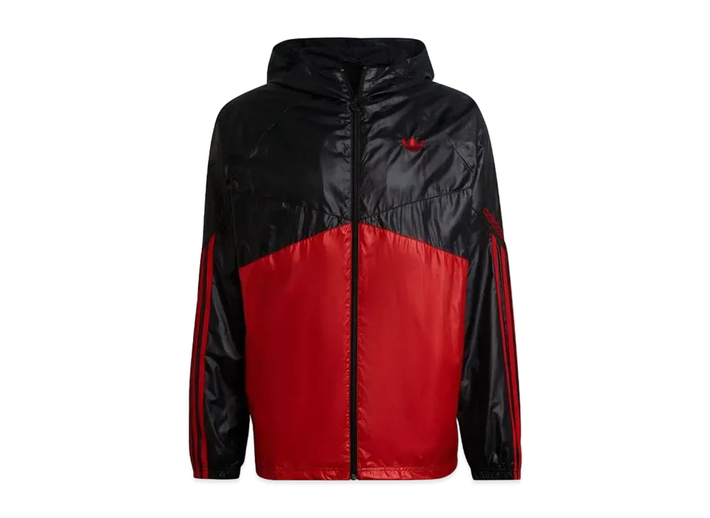 ADIDAS SPRT BLOCKED WINDBREAKER "Black/Team Victory Red"