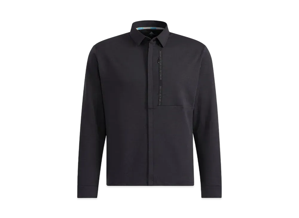 ADIDAS FULL ZIP LONG SLEEVE SHIRT JACKET "Black"