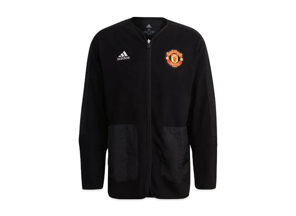 ADIDAS MANCHESTER UNITED TRAVEL JACKET MID LAYER JACKET "Black"