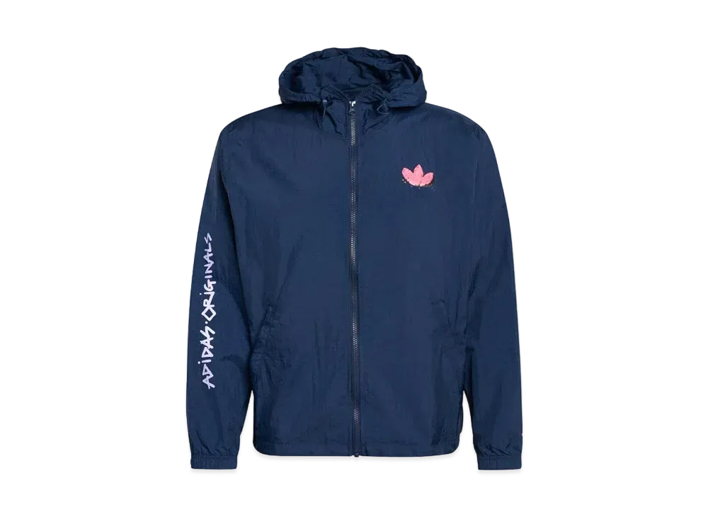 ADIDAS GRAPHIC FUNNY DINO WINDBREAKER "Collegiate Navy"