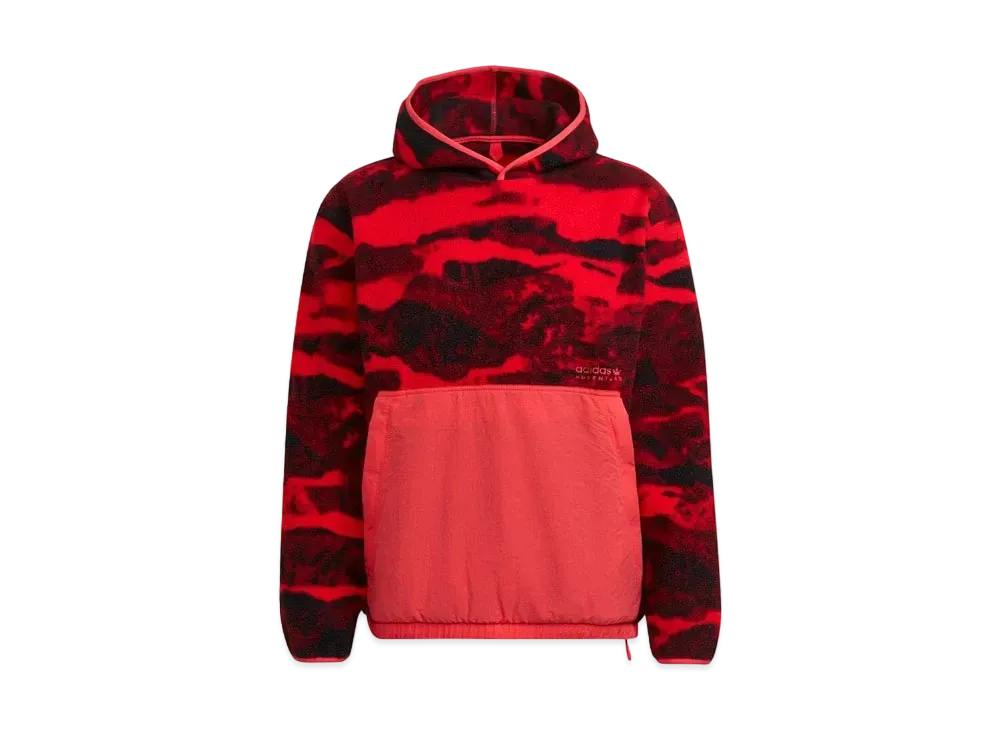 ADIDAS ADVENTURE POLAR FLEECE PRINT HOODIE "Core Pink"