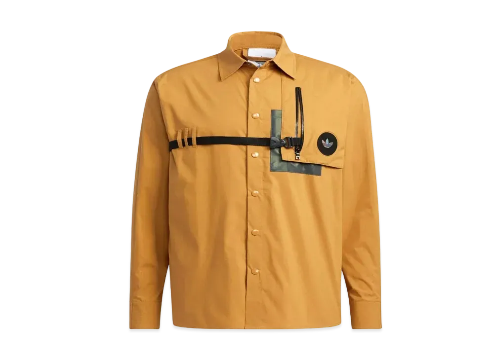 ADIDAS PREMIUM WOVEN LONG SLEEVE SHIRT "Mesa/Black"