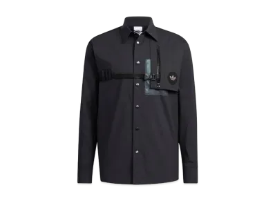 ADIDAS PREMIUM WOVEN LONG SLEEVE SHIRT "Black/Black"