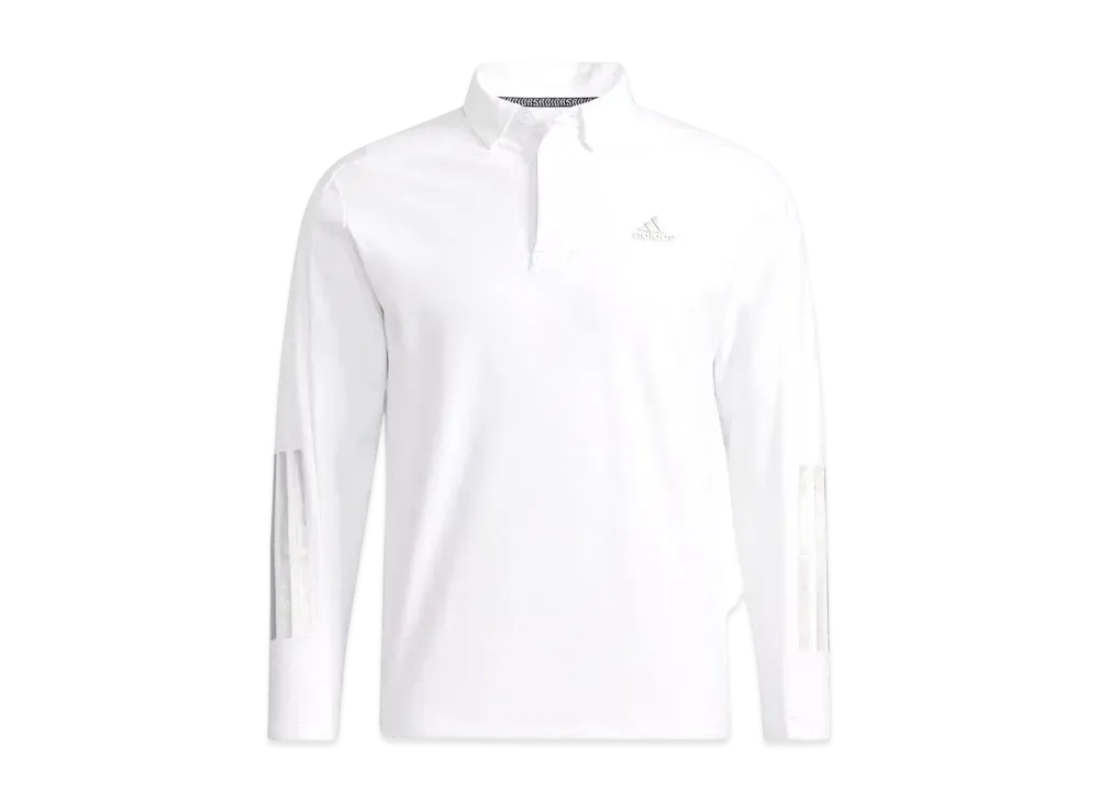 ADIDAS COLD.RDY WARM FABRICK MIX LONG SLEEVE BUTTON DOWN SHIRT "White"