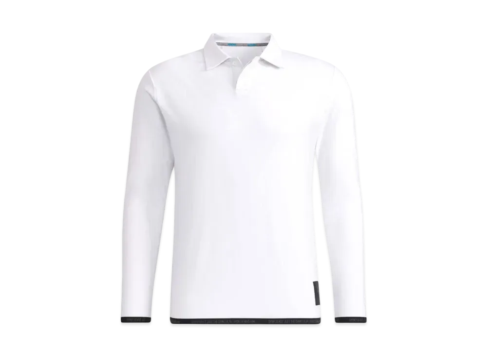 ADIDAS STRETCH SHORT PLACKET LONG SHIRT "White"