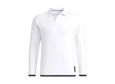ADIDAS STRETCH SHORT PLACKET LONG SHIRT "White"