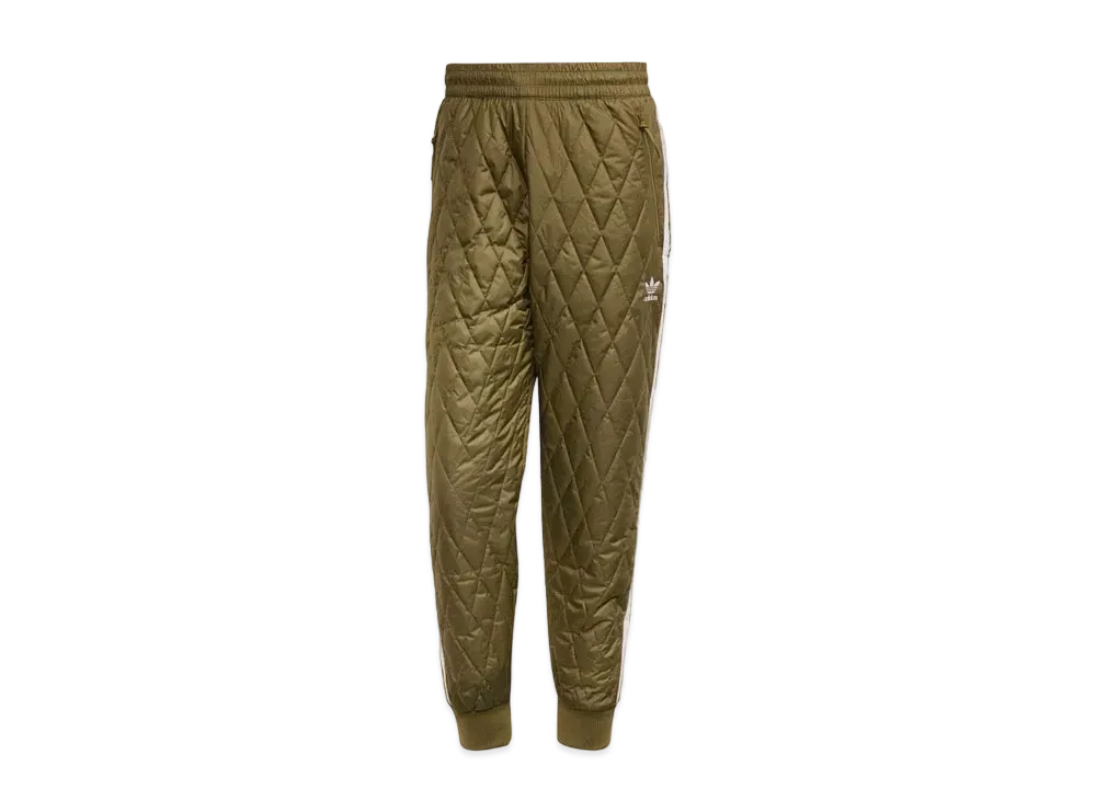 ADIDAS ADICOLOR CLASSICS SST QUILTED TRACK PANTS "Focus Olive"