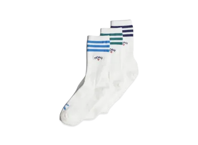 ADIDAS NOAH ADIDAS ORIGINALS CREW SOCKS (3 PAIR) "White/Multicolor"