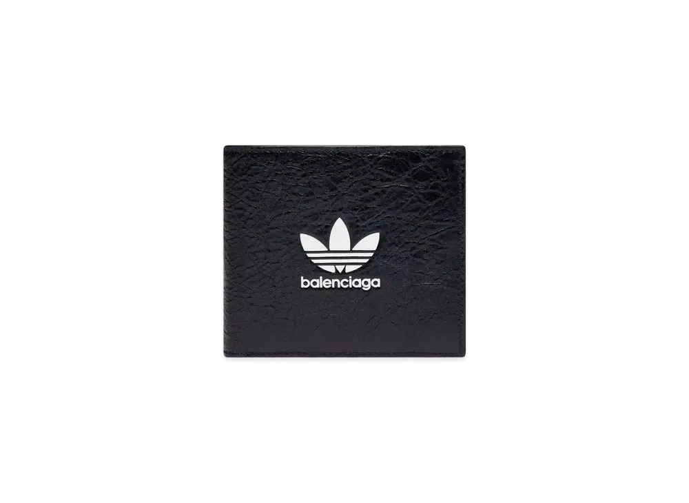 アディダス バレンシアガ スクエア フォールド コイン ウォレット "ブラック" 721898210M61091