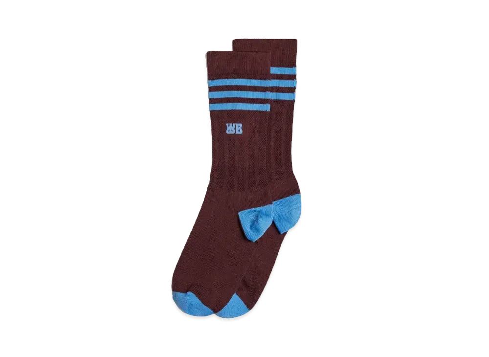Adidas x Wales Bonner Crew Socks "Mystery Brown/Lucky Blue"