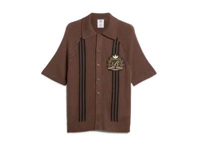 adidas x Blondey Mccoy A.B Engineered Knit Polo Shirt "Brown/Black"