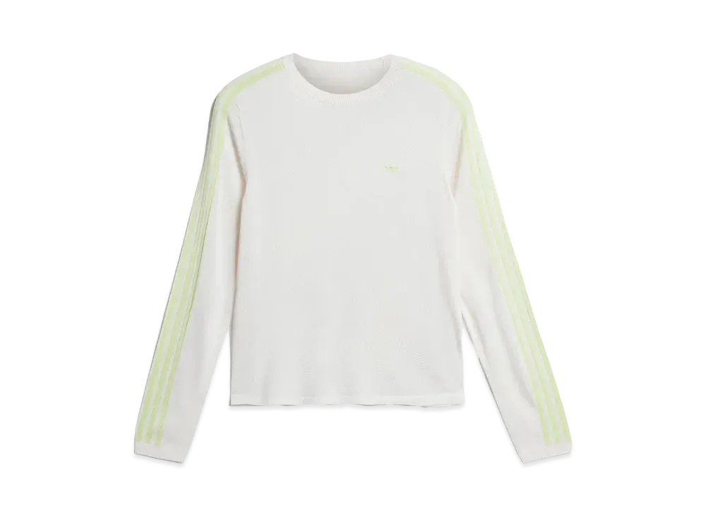 adidas x Wales Bonner Long Sleeve Knit T-Shirt "Chalk White/Semi-Frozen Yellow"